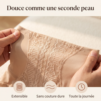 Tissu doux et dentelle, comme une seconde peau